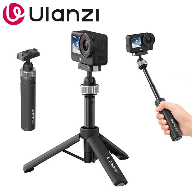 Ulanzi MT95 Portable Mini Tripod Handhed Selfie Stick for DJI Action 6 / Osmo Nano Action Camera Outdoor Vlog Photography