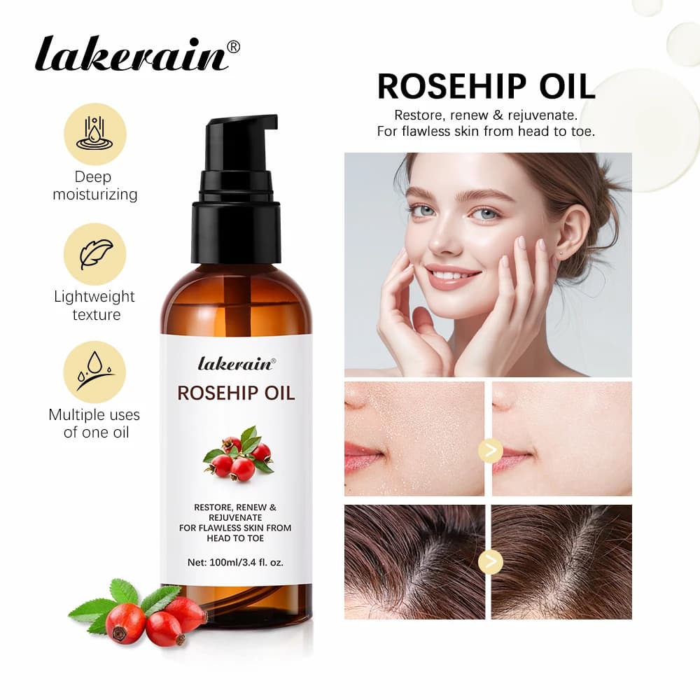 Organic Rose Canine Oils For Face Pink Sides 30ml Moisturizing Face Oil For Skin Care Quick Absorption Organic Rose Canine Seed Oil