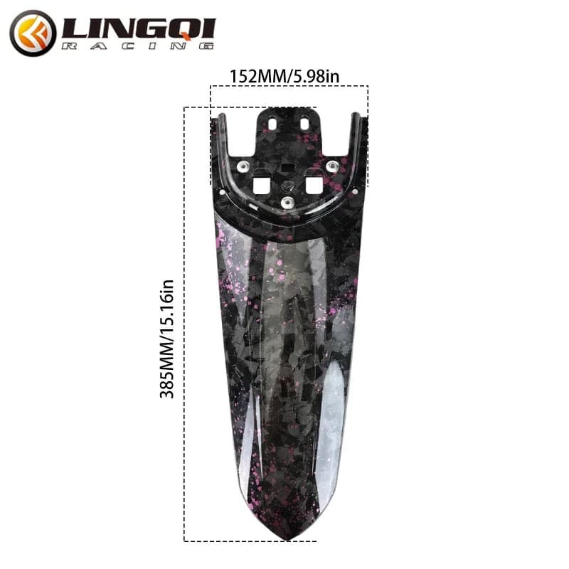 LINGQI RACING Trasferimento dell'acqua Parafango ruota in fibra di carbonio Parafanghi posteriori per parti modificate bici da cross elettrica Light Bee XS