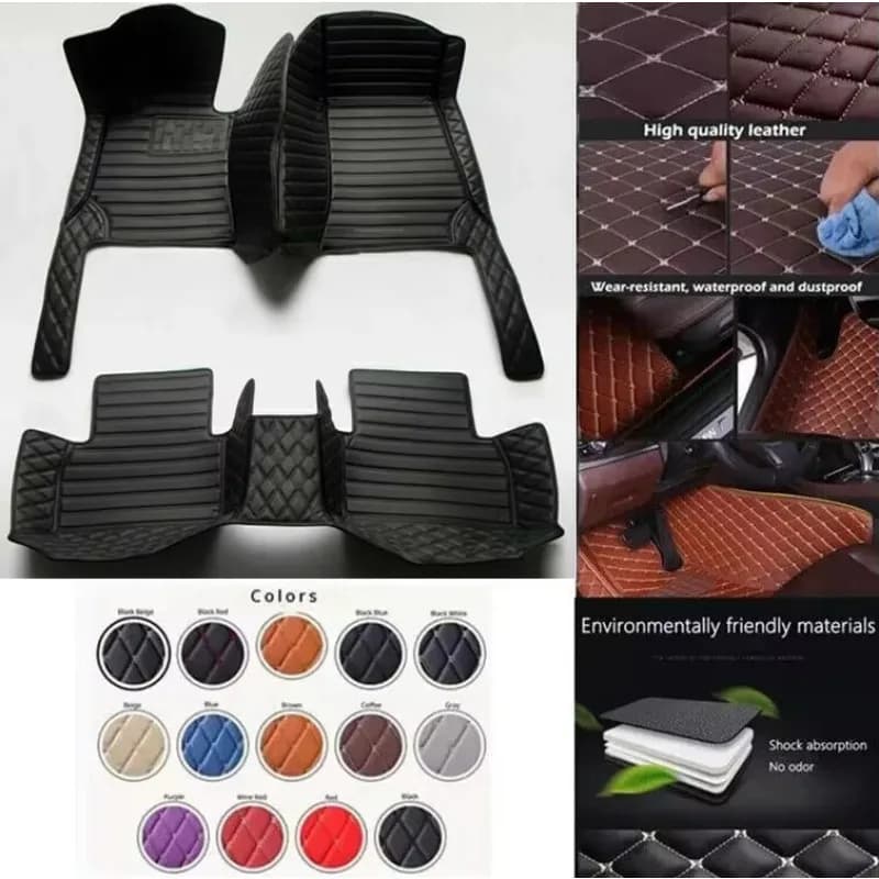 Tappetini per auto personalizzati impermeabili in pelle PU 3D per Tesla Model X Tappeti per auto Fodere per accessori Coche