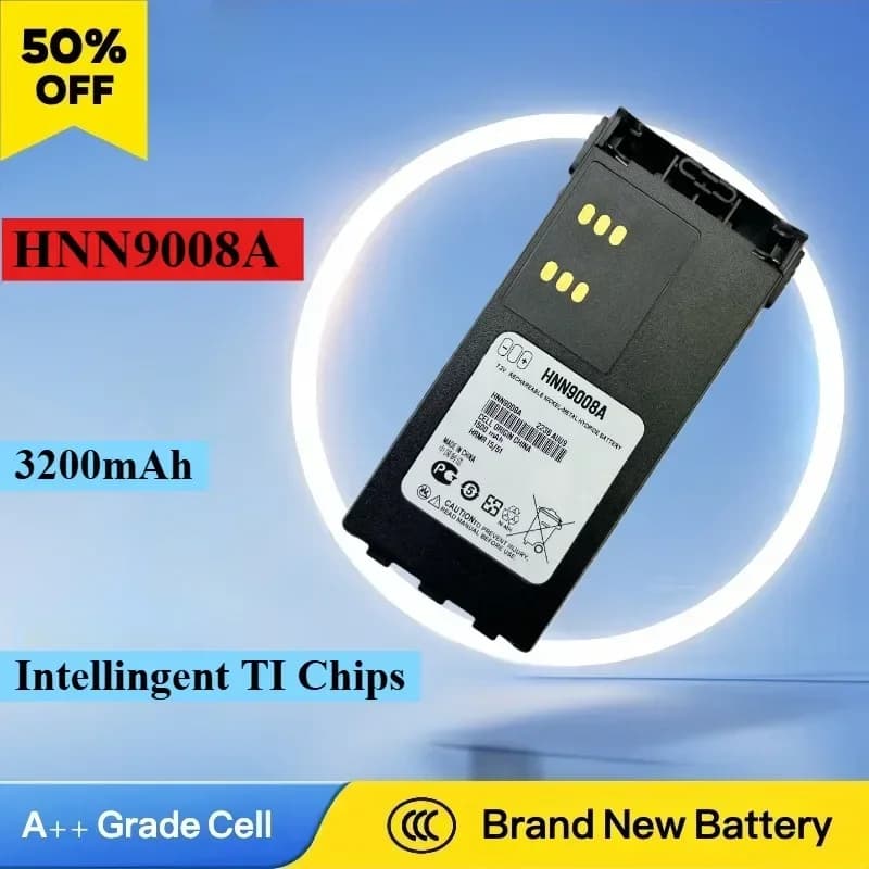 Batteria da 3200mAh HNN9008A per Walkie Talkie MOTOROLA Radio GP340 GP380 GP640 GP680 GP320 HT1250 HT750 GP328 GP338 PRO5150 MTX850