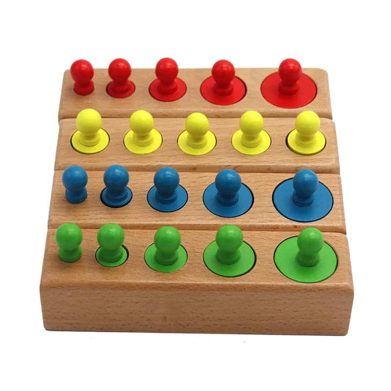 Presa cilindrica Montessori Sviluppo dei bambini Pratica e sensiGiocattoli educativi in legno prescolari per bambini