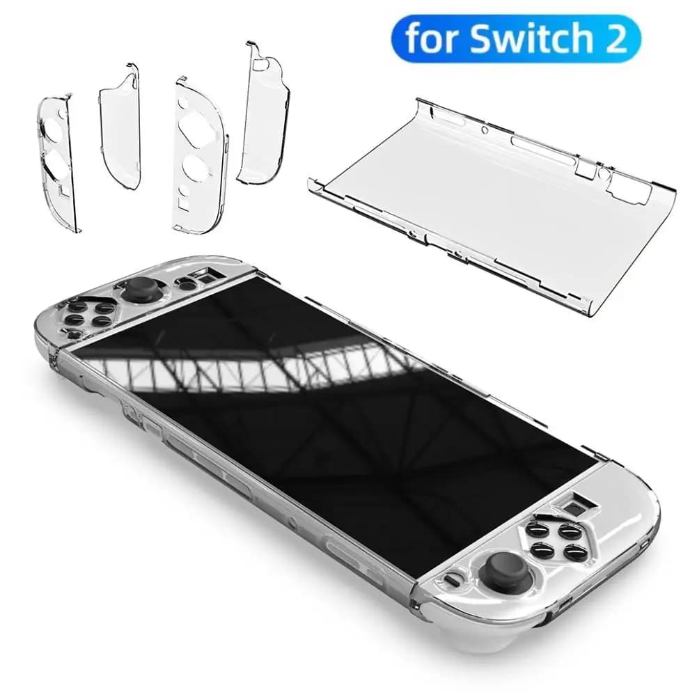 Per Nintendo Switch 2 Custodia protettiva trasparente Custodia rigida antigraffio per PC Custodia protettiva ultra sottile divisa per Switch 2