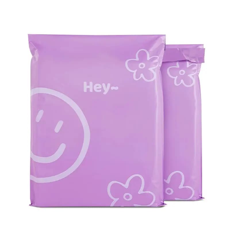 INPLUSTOP PE Express Abbigliamento Regali Custodia per spedizione Ecommerce 50 pezzi Borse portaoggetti per giocattoli con design impermeabile Sorriso Borsa per scarpe da trasporto