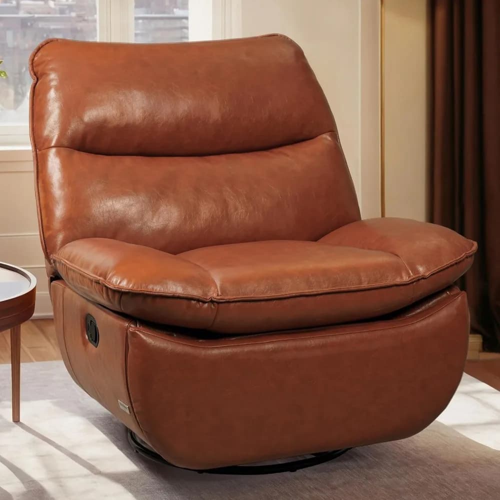 Sedia a dondolo girevole/reclinabile, 360° ° Poltrona Reclinabile Girevole Extra-Large Senza Braccioli/Sedia da Gaming, Personalizzabile