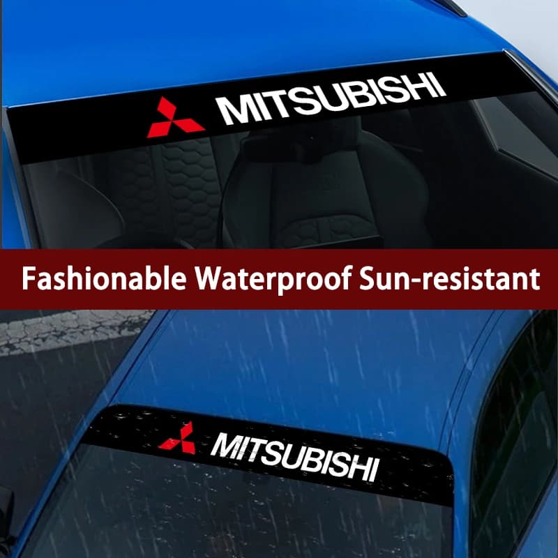 Auto Anteriore Lunotto Posteriore Adesivo Impermeabile Parasole Parabrezza Decal Per Mitsubishi ralliart Lancer 9 10 ASX Outlander Pajero L200