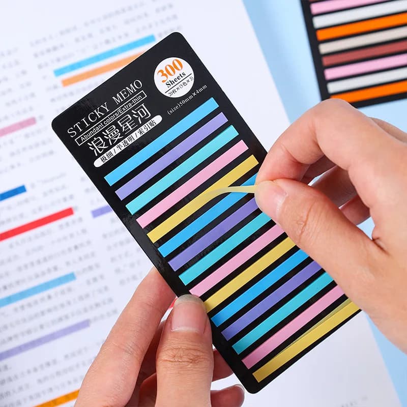 300 Sheets Office Supplies DIY Decoration Stationery Student Label Bookmark Index Stickers Reading Label