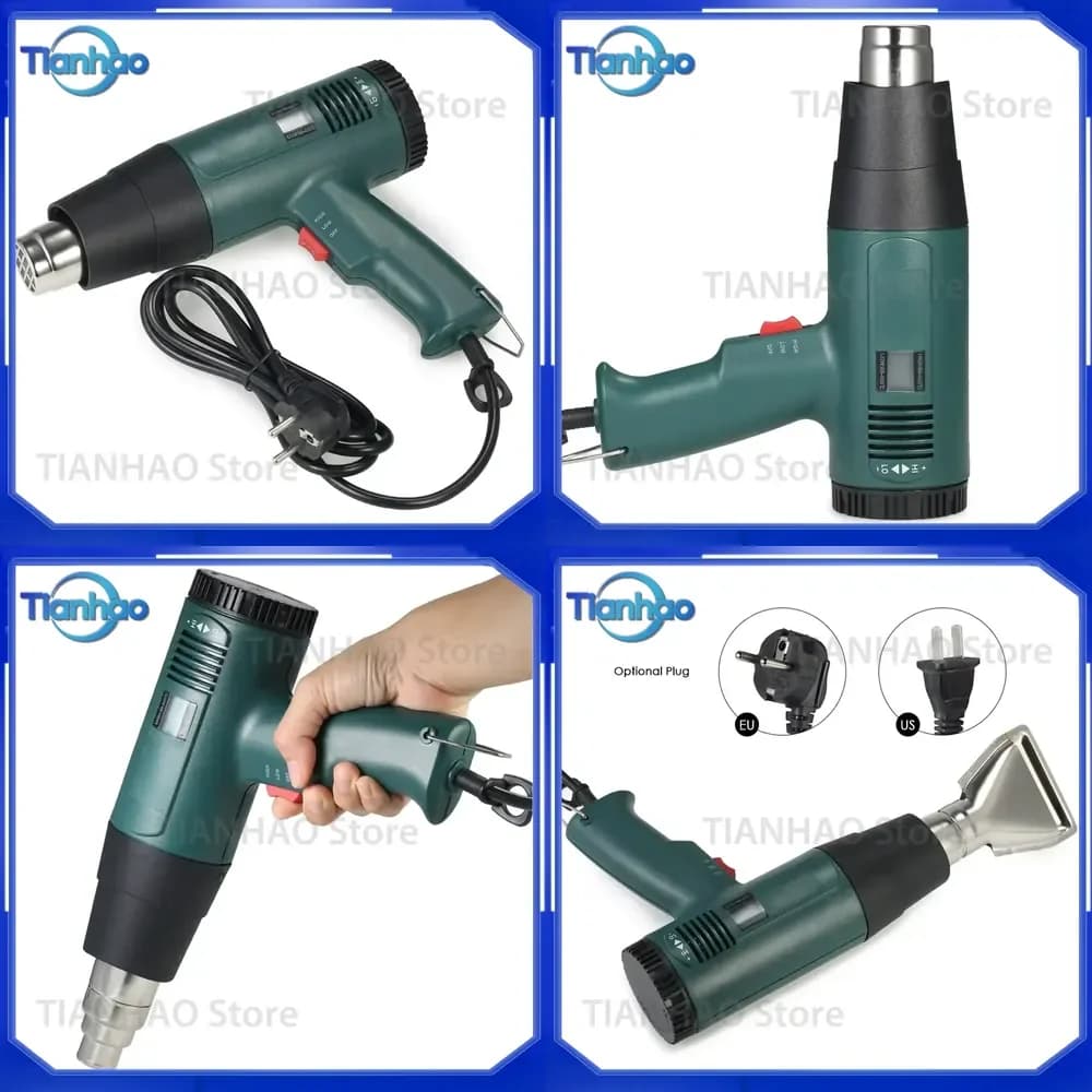 Digital Hot Air Gun 1800W AC220V Temperature Controlled Portable Heat Gun for Soldering Hairdryer and Power Tools
