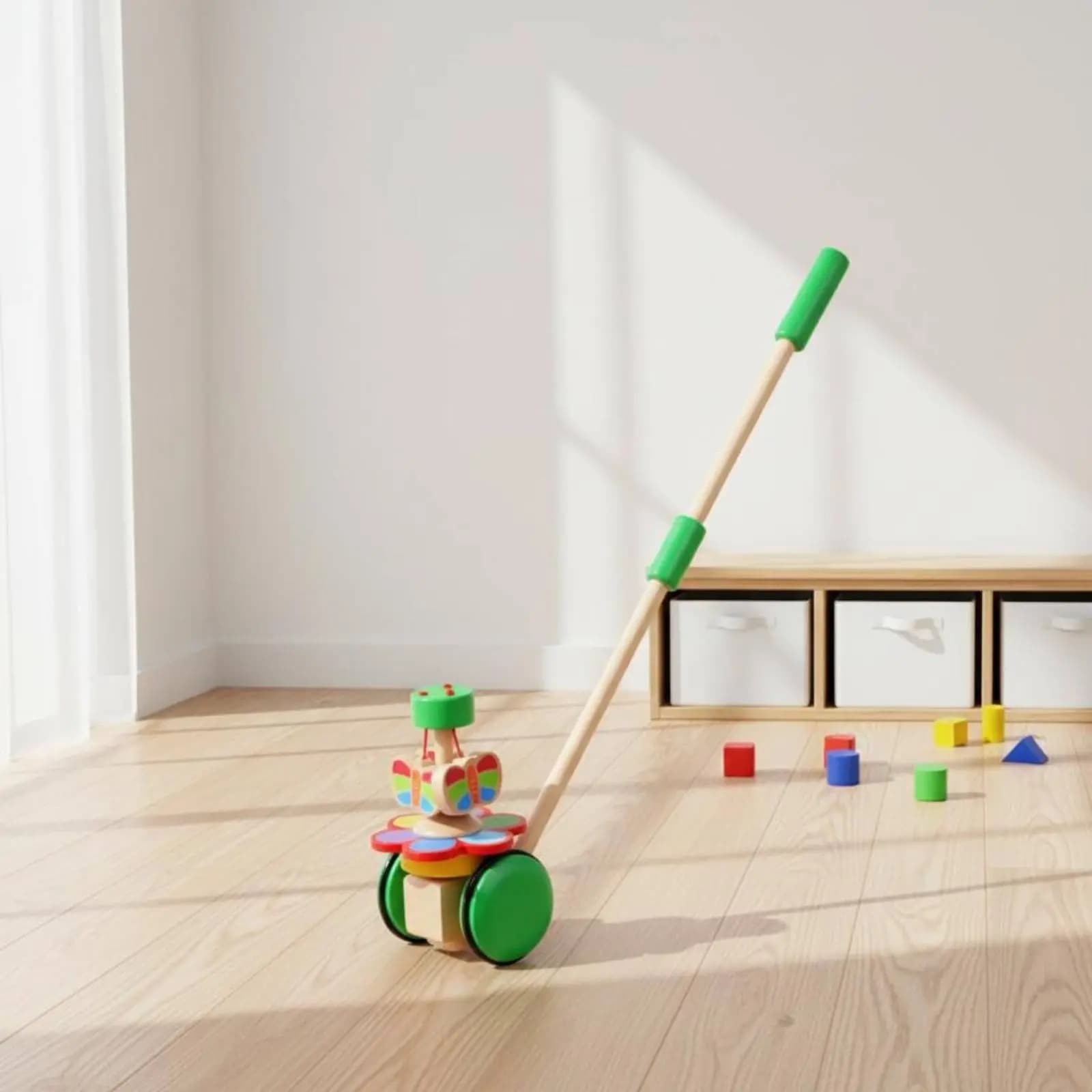 Passeggino Giocattolo a Forma di Aeroplano per Bambini, Veicolo a Spinta per l'Apprendimento Precoce con Ruote Rotanti per Bambini Piccoli