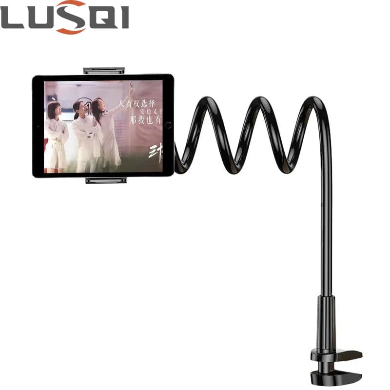 LUSQI Supporto per telefono flessibile universale a collo di cigno Clip per braccio lungo Supporto pigro regolabile per iPhone iPad Tablet Letto da scrivania