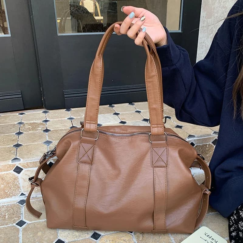 2026 Hot Sale Women Korean Casual Tote Bag Girls Chic Solid Travel Handbag Lady Classic Large Capacity Crossbody Bags