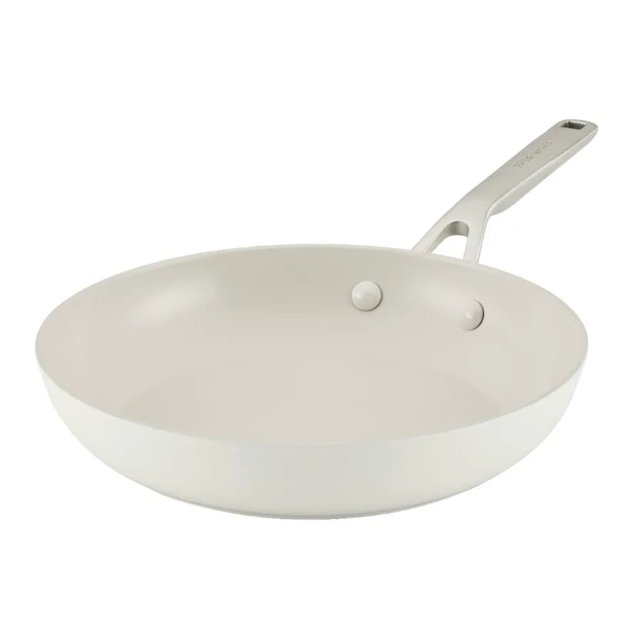 Hard Anodized 10 Inch Ceramic Nonstick Frying Pan Oven Safe to 500°F Porcelain White