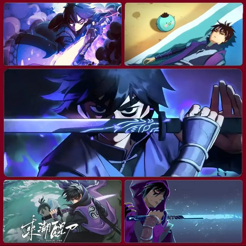 anime action S-Scissor Seven Mouse Pad Large Gaming Mousepad with Stitched Edges Thickened Desk Mat PC