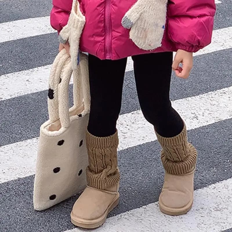 Adorabili leggings per ragazze Neonati Pantaloni con fondo per bambini Autunno Inverno Figlia Pantaloni a nove punti per bambini