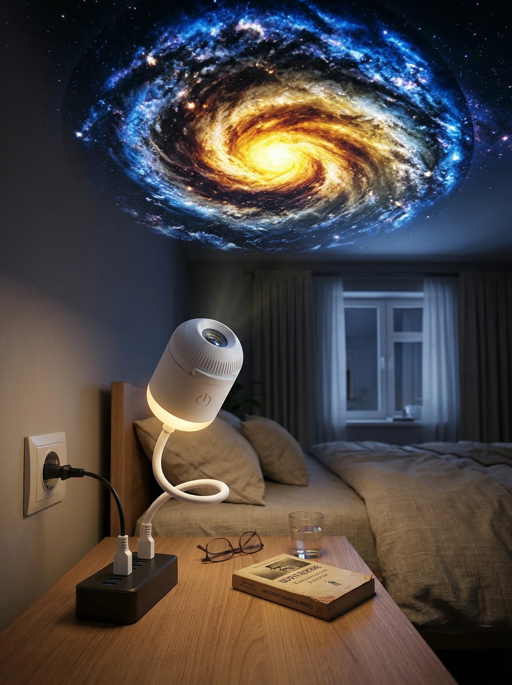 Proiettore Mini Cielo Stellato 2 in 1 con 10 Pellicole, Luce Notturna e Luce d'Ambiente per Arredamento Camera da Letto, Regali per Bambini, Decorazioni per la Stanza 2026