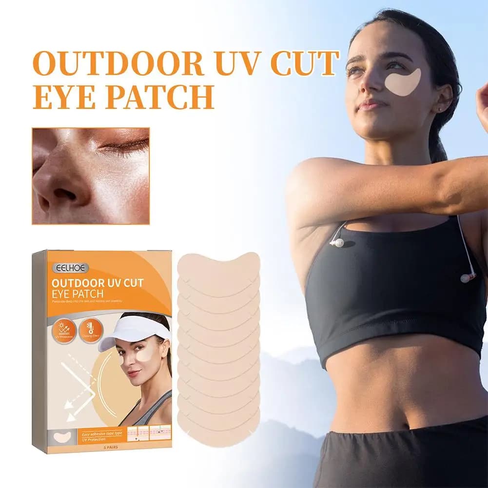 1/3/5 Confezioni Maschera Protettiva Solare UV per Esterni con Effetto Rinfrescante, Protezione Viso e Naso, Patch Anti-Sole per la Cura della Pelle