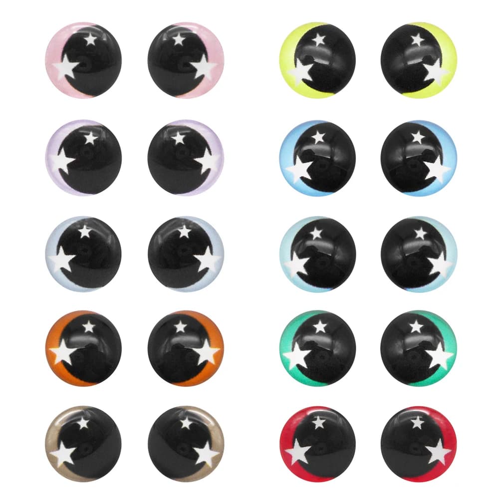 5/10/15/25 pairs Plush Doll Eye Cabochon 6-30mm Cupola Flatback Animal Toy Glass Eye FAI DA TE Decor Jewelry Creation supplies