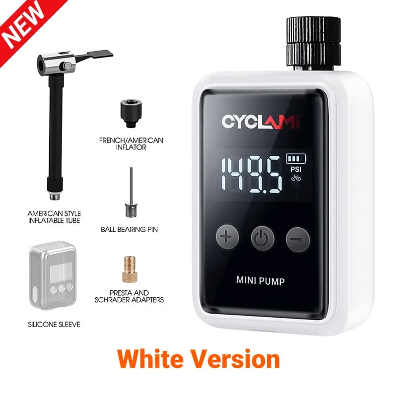 150 PSI Portable Pocket Bike Electric Air Pump MINI Fast Rechargeable Compressor Tire Inflator For Bicycle Digital Gauge Display