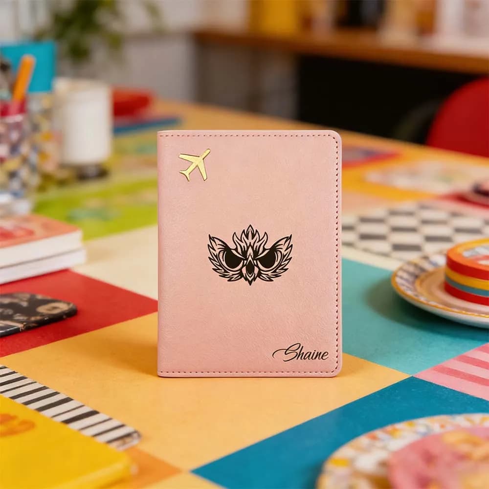 1pc Personalized Name Passport Cover Keepsake Gift Stitched Leather Passport Holder Long Lasting