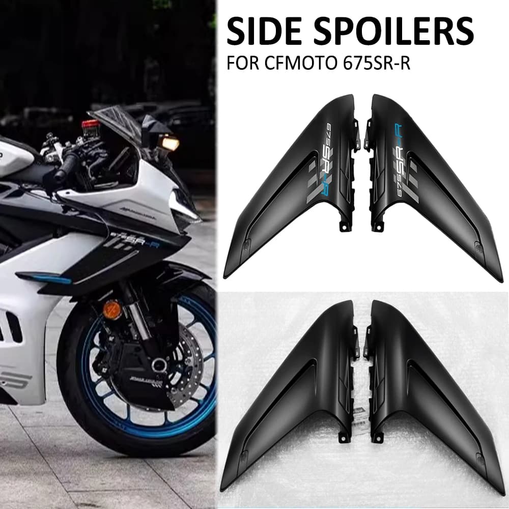 PER CFMOTO 675SR 675SR-R Moto Anteriore Downforce Spoiler Nudi Winglet Fisso Carenatura Ali Piastra Laterale Borsette Pannello di Protezione