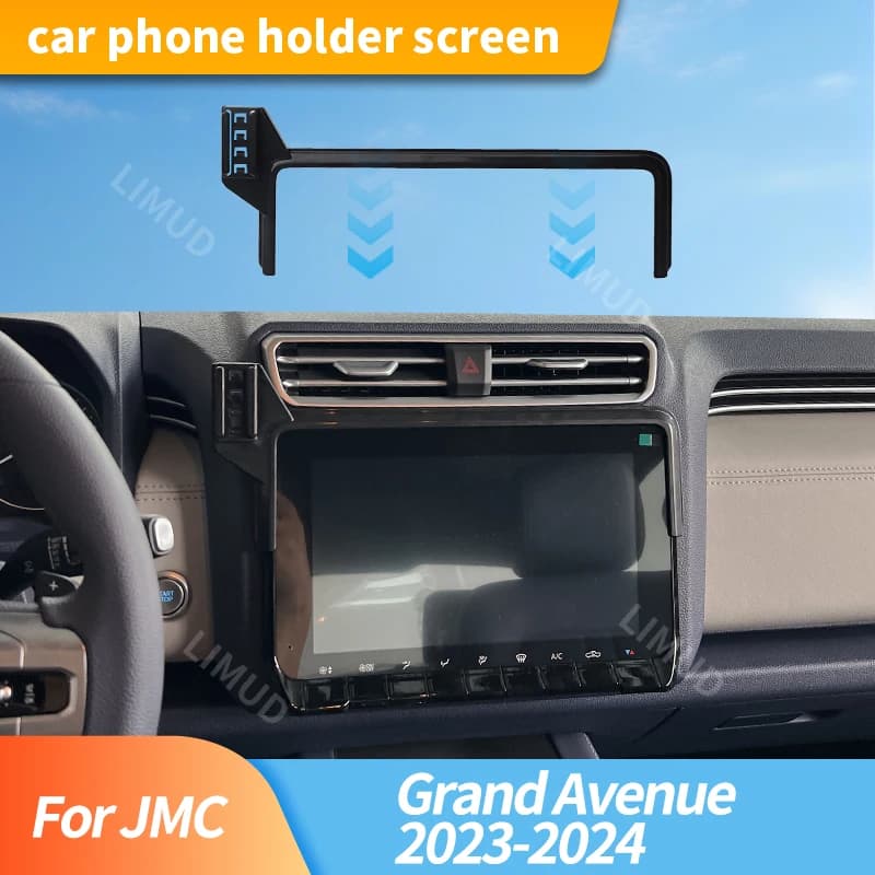 Supporto per navigatore GPS e telefono per JMC Grand Avenue 2023-2024, staffa di fissaggio per schermo piccolo dedicato
