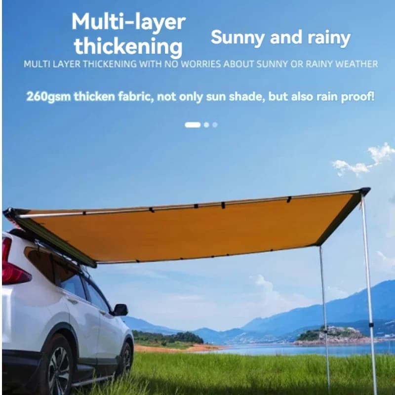 Tenda Laterale per Auto 1.4MX2.5M, Nuova Tenda da Sole Rinforzata per Campeggio e Viaggi in Auto