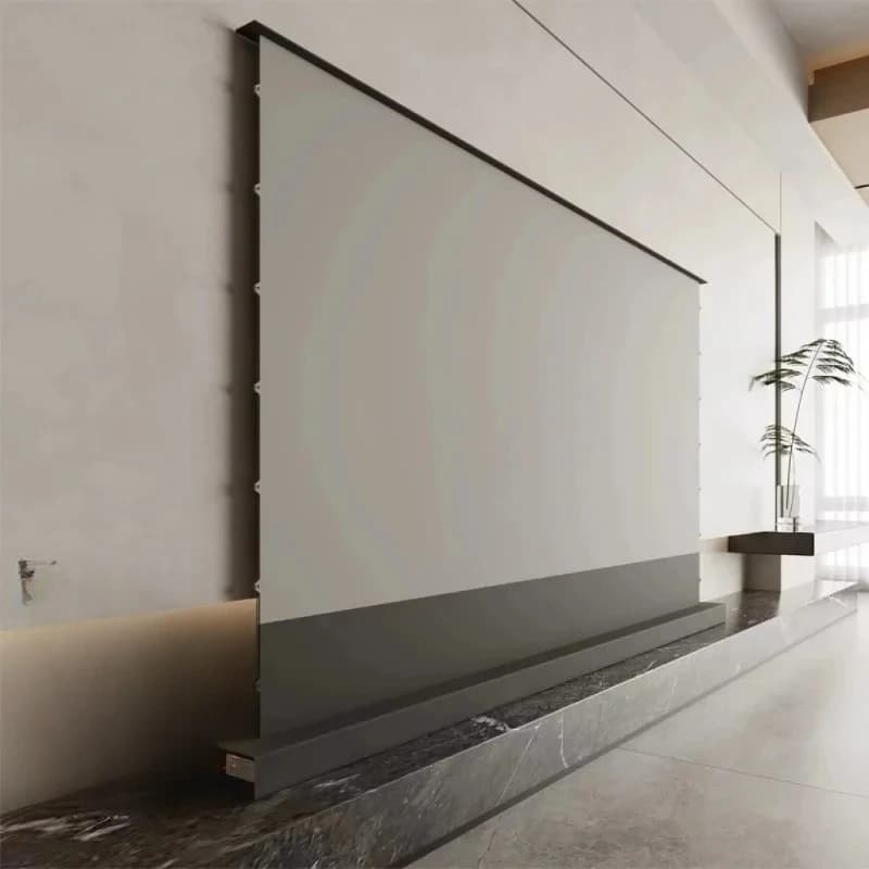 Schermo per Proiettore da Pavimento Auto-Rialzante 100'' 120'' 150'' 8K ad Alto Contrasto Perforato Acusticamente Trasparente per Home Theater