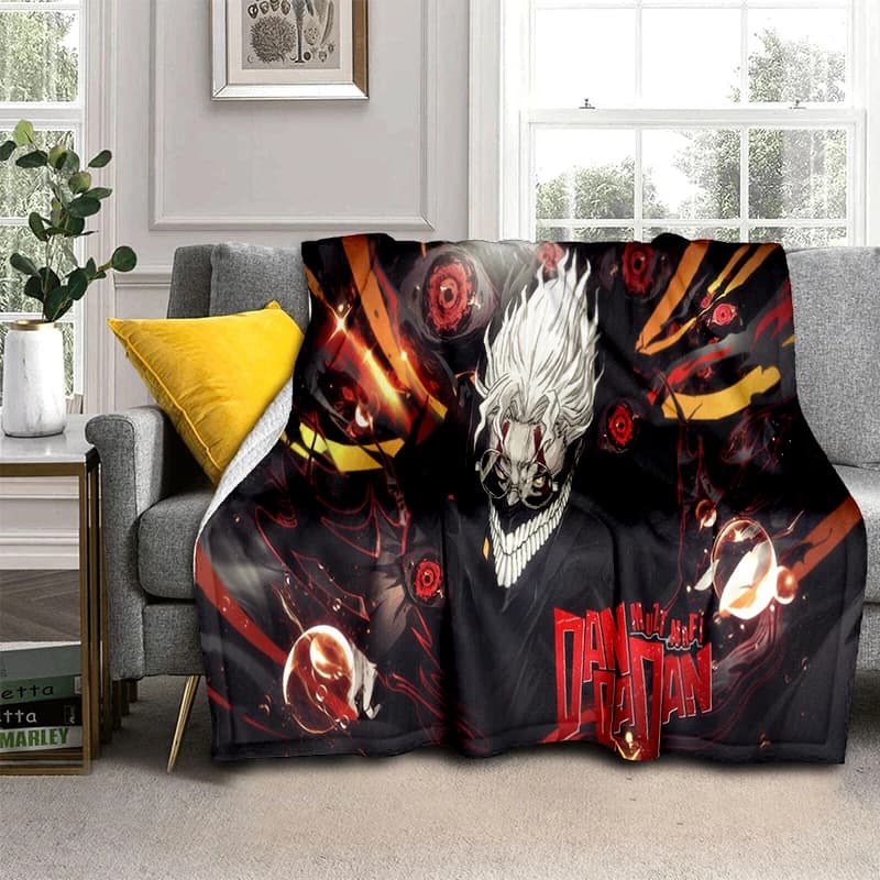 3D DAN DA DAN Anime Cartoon Blanket,Soft Throw Blanket for Home Bedroom Bed Sofa Picnic Travel Office Cover Kids Gift 013