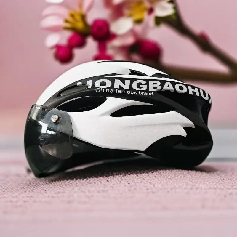 Casco da Ciclismo con Occhiali Magnetici Integrati, Casco di Sicurezza Professionale per Mountain Bike e Bici da Strada