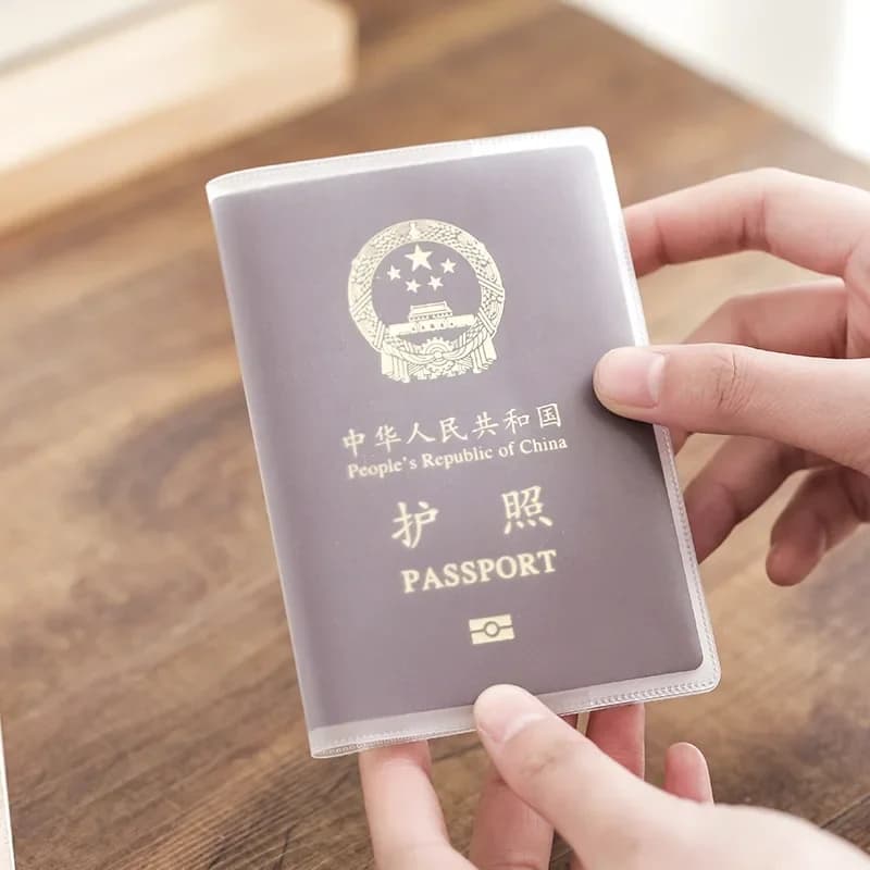 2PC Clear Bank Card porta passaporto Cover Bags PVC impermeabile passaporto ID Business Card Cover Pouch Case borse protettive