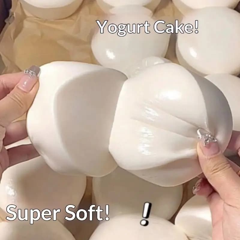 Squishy Yogurt Cake Bread Squeeze Toy Soft Stress Relief Slow Rising Sensory Fidget Toys For Kids And Adults Relaxing Gift