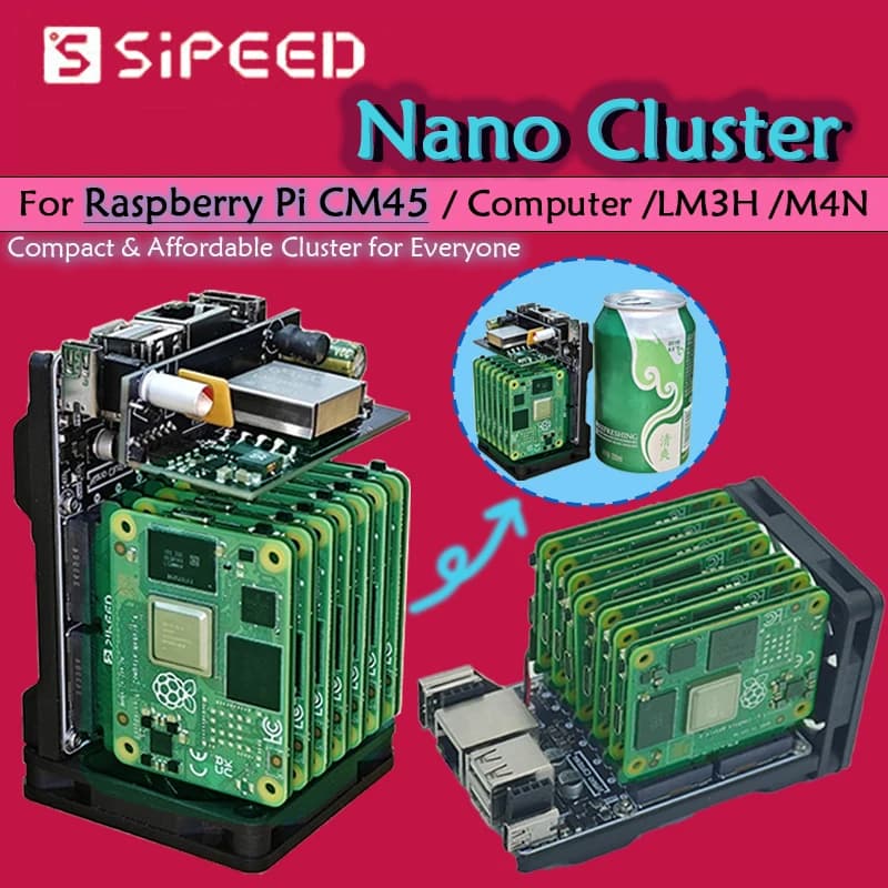 Sipeed NanoCluster for Raspberry Pi CM4/Raspberry Pi CM5/ LM3H /M4N Mini compact affordable cluster card DataCenter