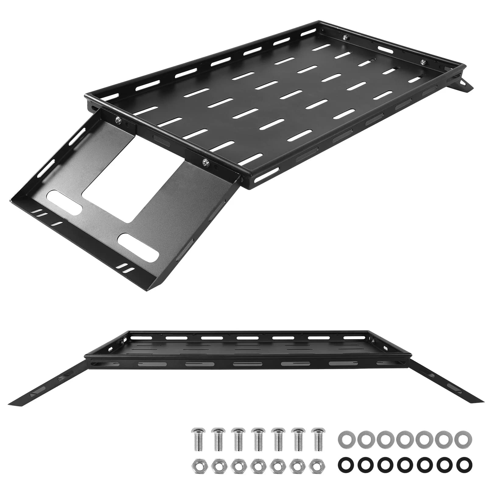 Portapacchi Auto per JK/JL Wrangler 07-25, Organizzatore Resistente all'Usura in Acciaio Leggero, Vassoio Portaoggetti in Metallo per Bagagliaio, Accessori Auto