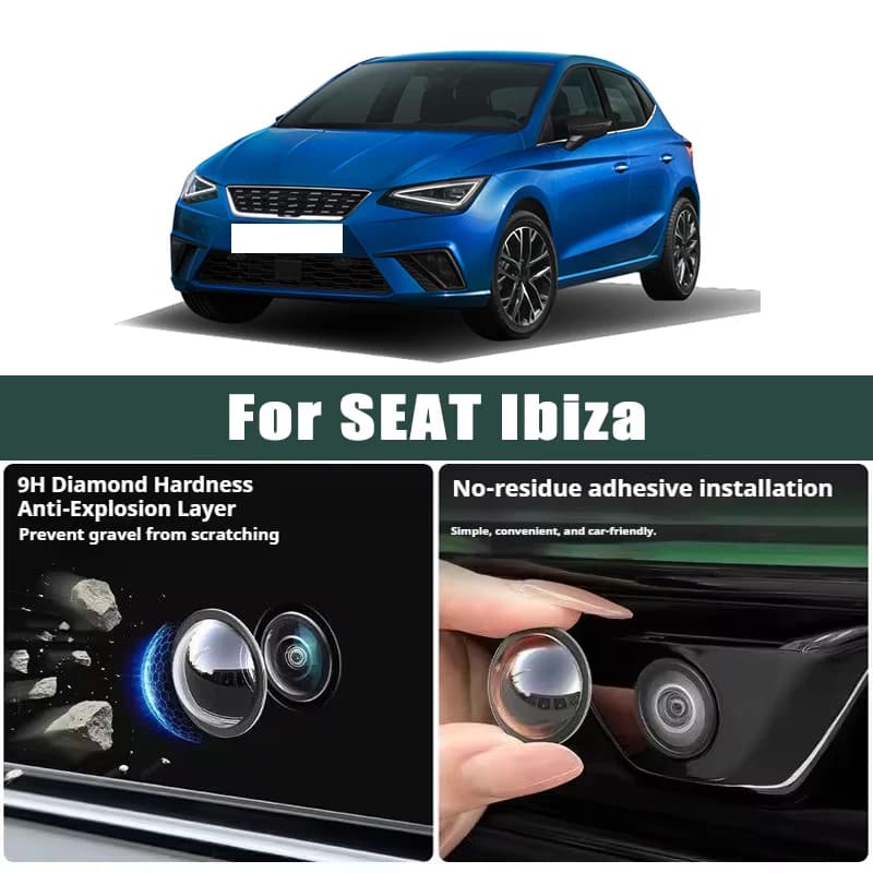 Car Camera Lens Protector 2PCS Rear View Backup Camera Cover Camera Protection Anti Scratch Waterproof For SEAT Ibiza