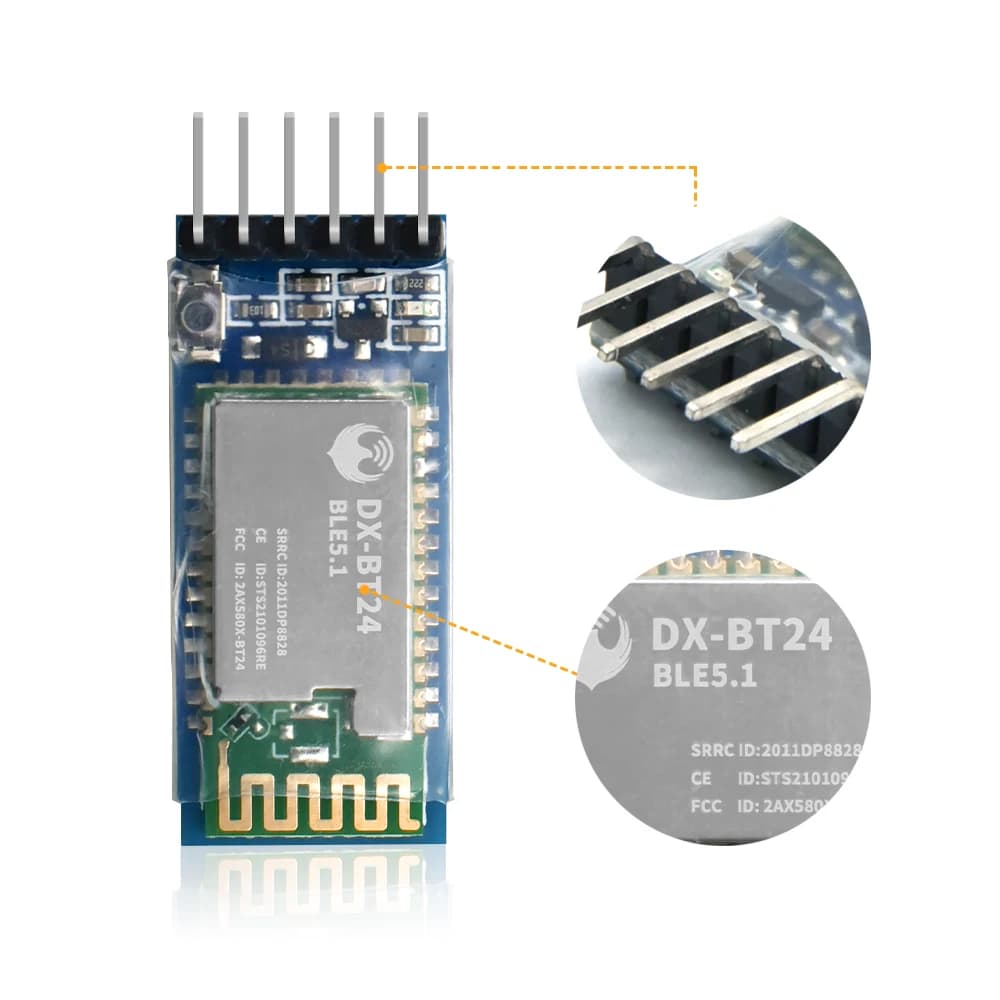 Keyestudio DX-BT24 Modulo Bluetooth Compatibile V5.1BLE per Arduino, Interfaccia di Comunicazione Seriale UART