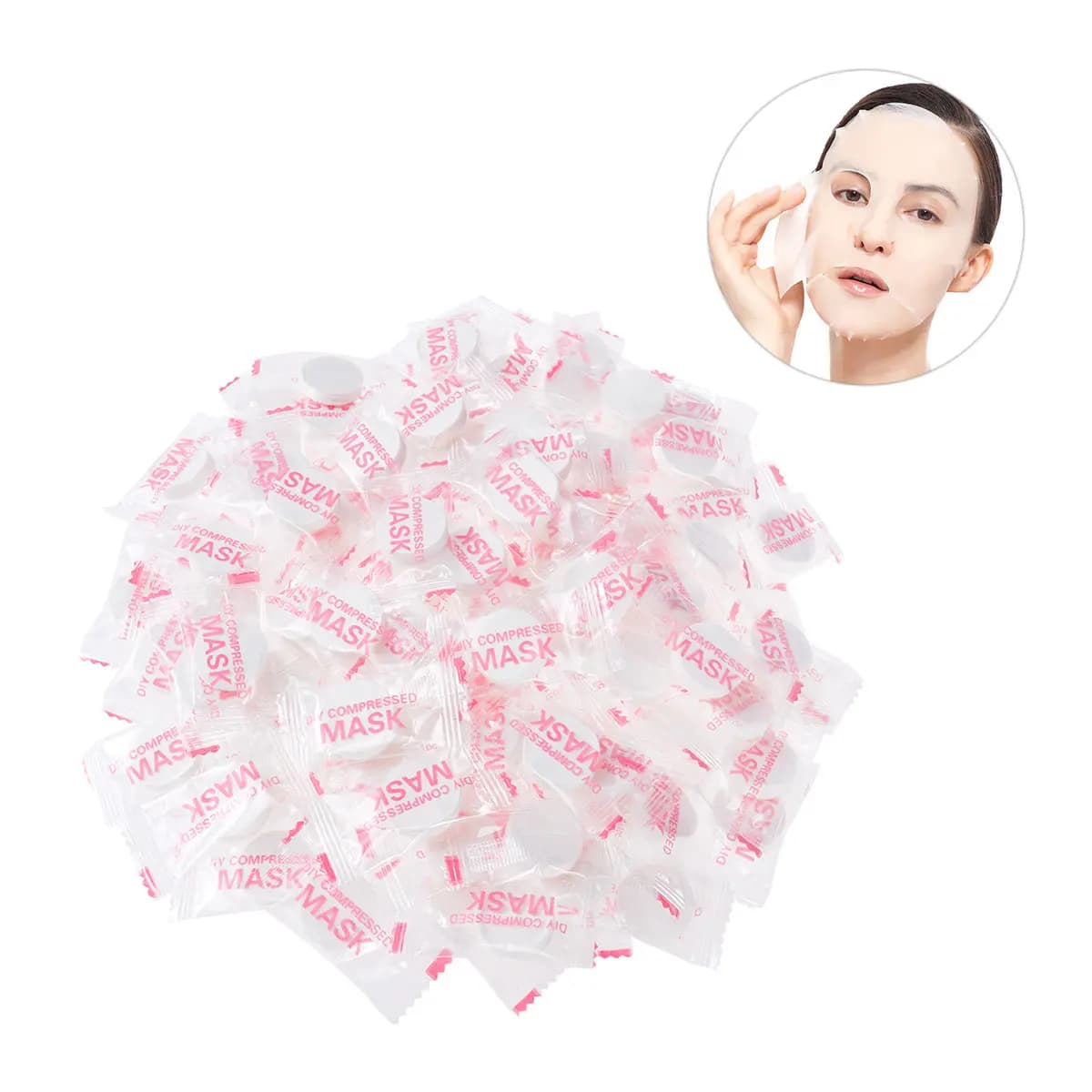 100 pcs Compact Face Mask Disposable Mini Garza Saddles for Home Use Deep hydration and Nutrition Saving