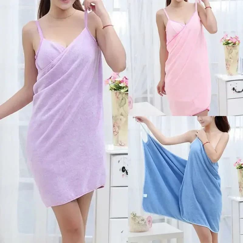 Women's wearable towel for shower, spa, beach, bath, soft, microfiber, for women, bathrobe, bath towels and sauna