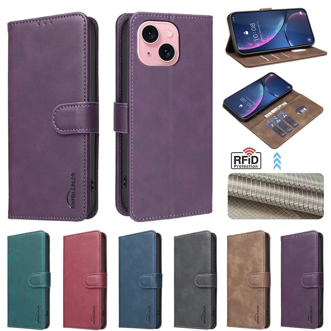 Luxury Matte Flip Leather Phone Case For Xiaomi Poco M8 F8 F7 Ultra C85 C71 C75 X7 Pro 5G Wallet Anti-theft Cover Magnetic Cases