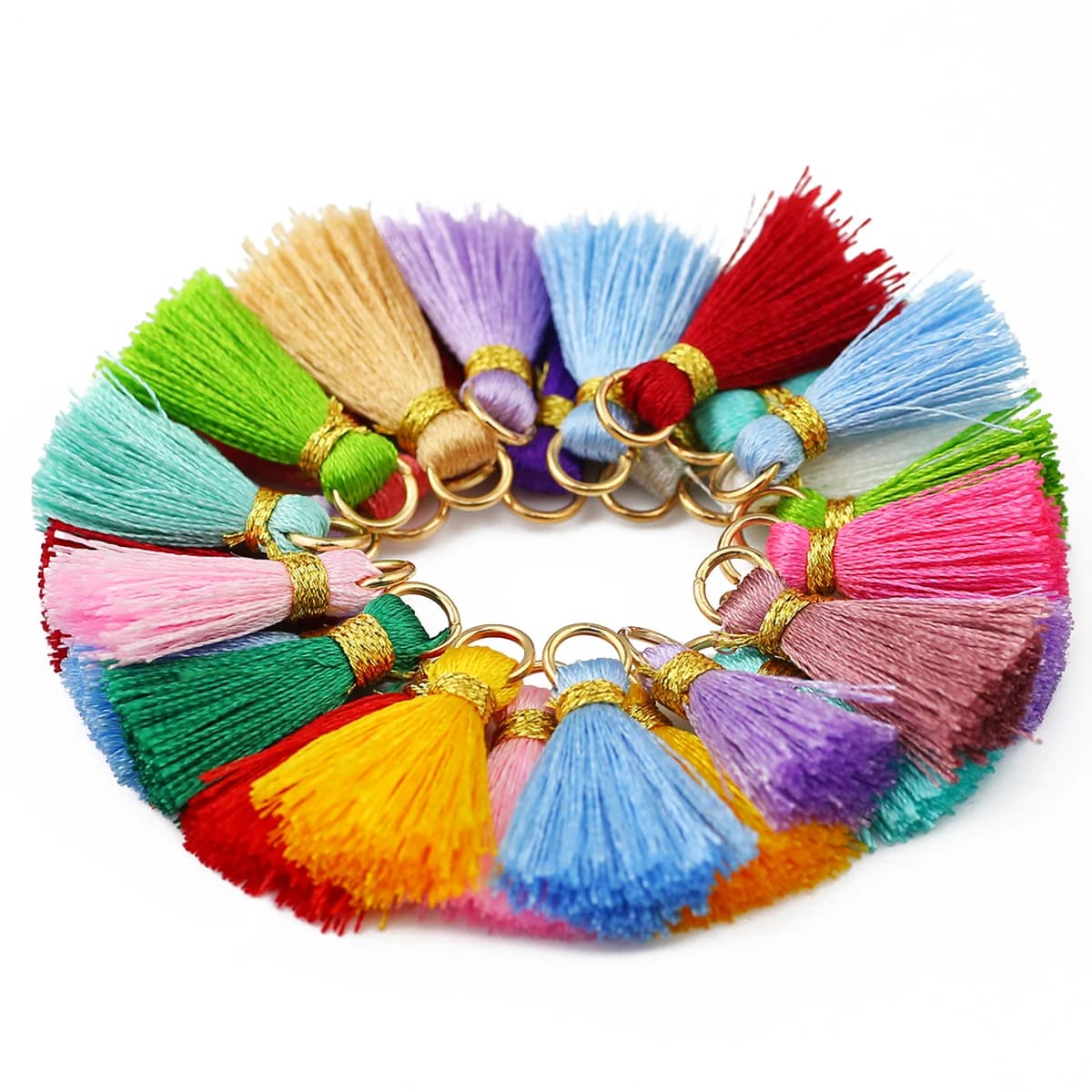 Nastro di seta ghiacciata da 20 mm Mini nappa Colori assortiti Gioielli fai da te fatti a mano Creazione di pendenti Accessori per ciondoli per borse