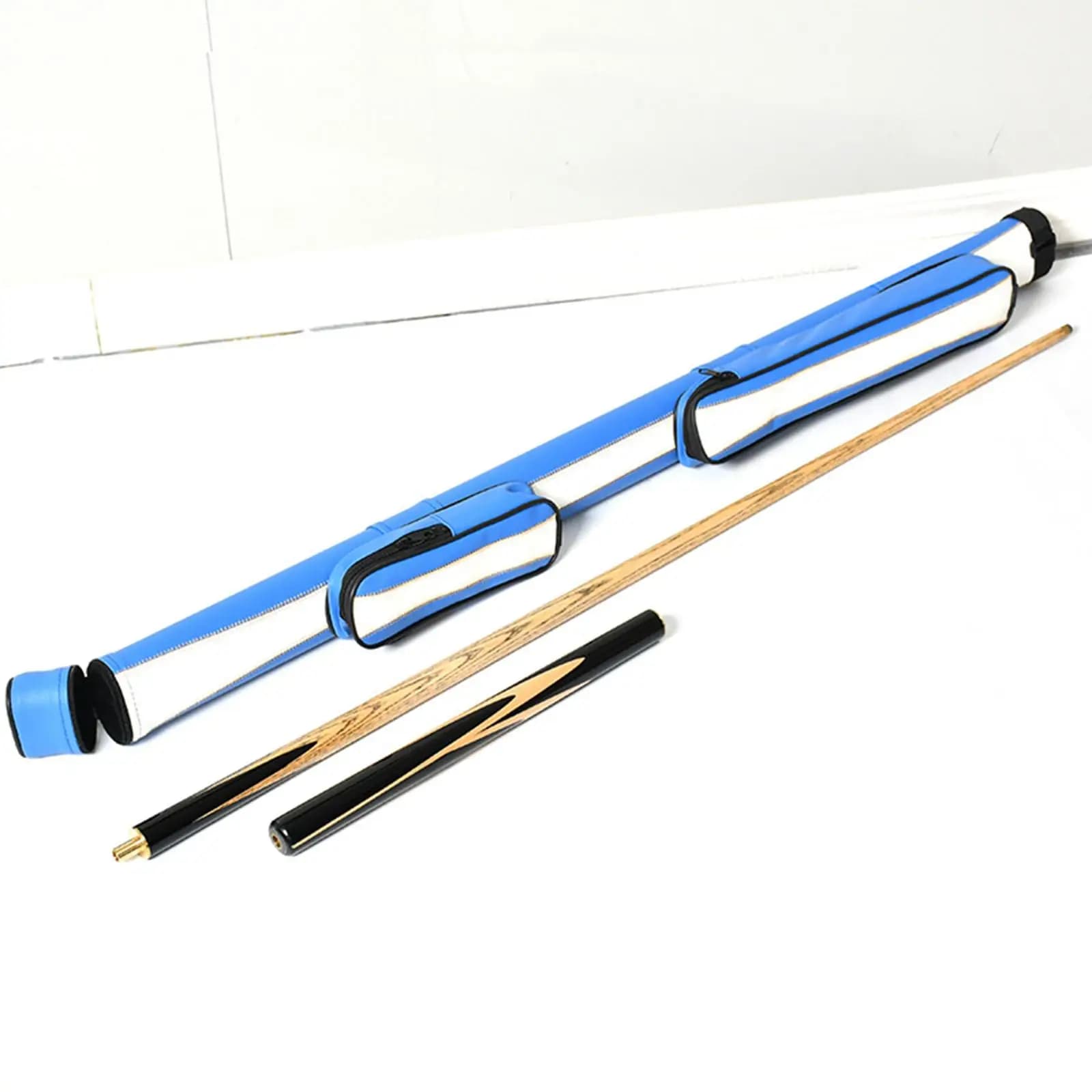 Pool Cue Case Adjustable Shoulder Strap Foldable 3/4 Type Storage Billiard