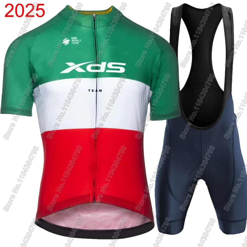 Cycling jersey Qazaqstan Team 2025 Set Italia Champion Mark Cavendish Cycling Clothing Men Road Bike Shirts Cycling Shorts