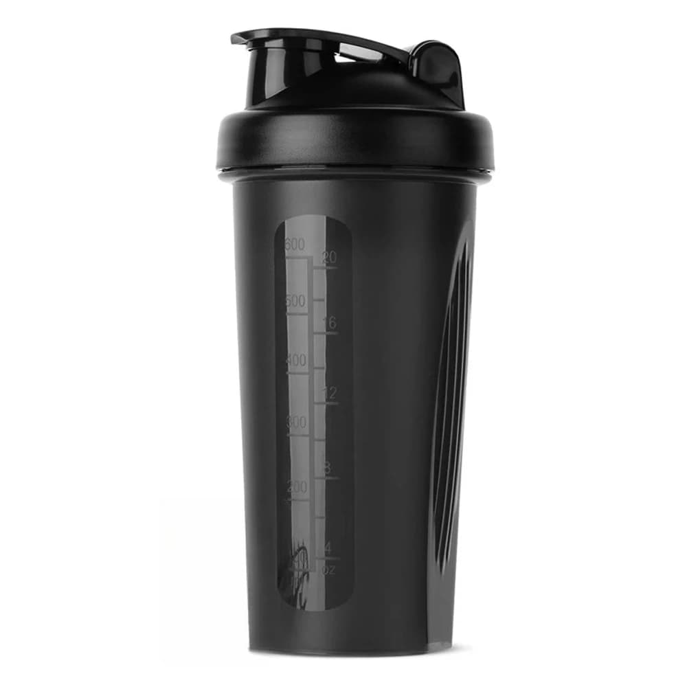 Bottiglia Shaker da 600 ml Bottiglia di plastica Shaker per proteine da 20 once Bottiglia fitness portatile per atleti appassionati di fitness
