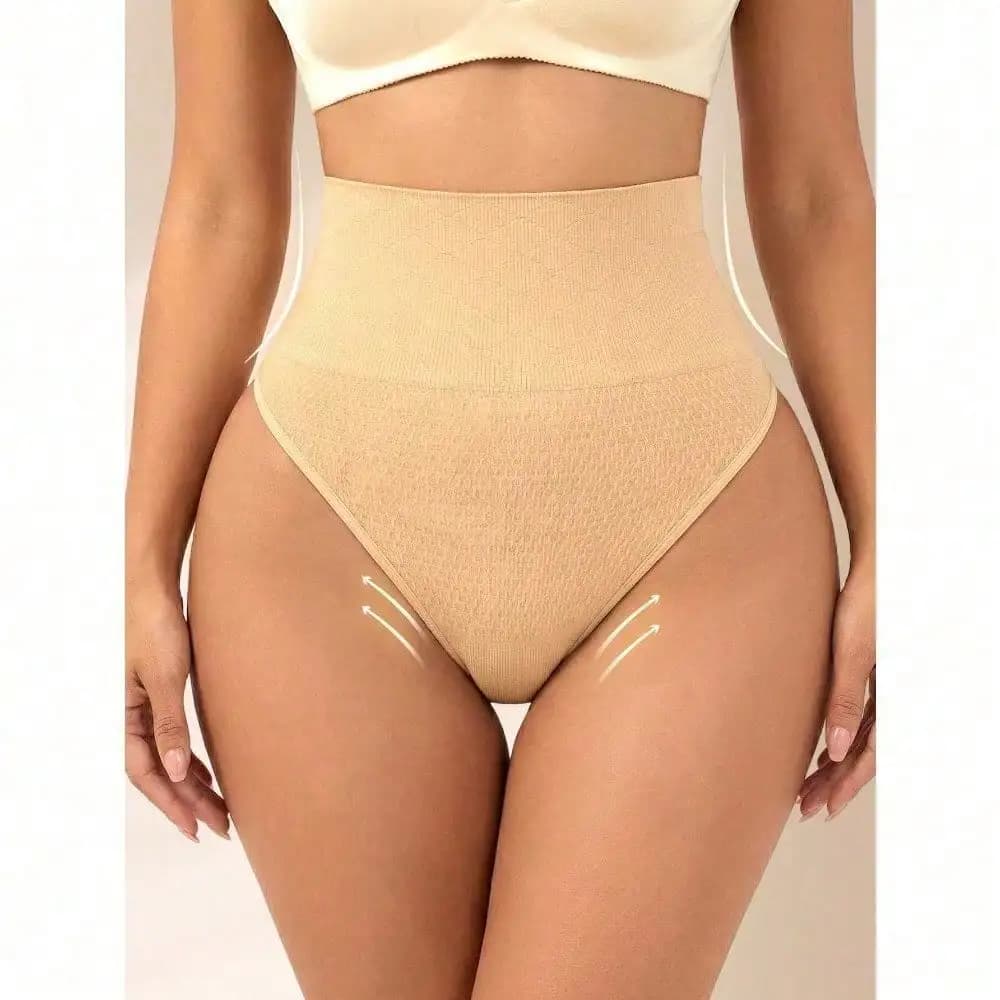 Mutandine modellanti a vita alta da donna, contenitive e snellenti, colore tinta unita, per intimo femminile