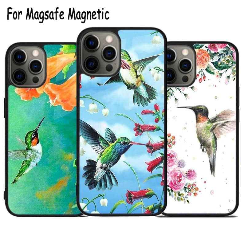 Custodia per telefono Hummingbird Wireless Charge per iPhone 17 Air 15 16 16e 14 13 11 12 Pro Max Plus con cover magnetica Magsafe