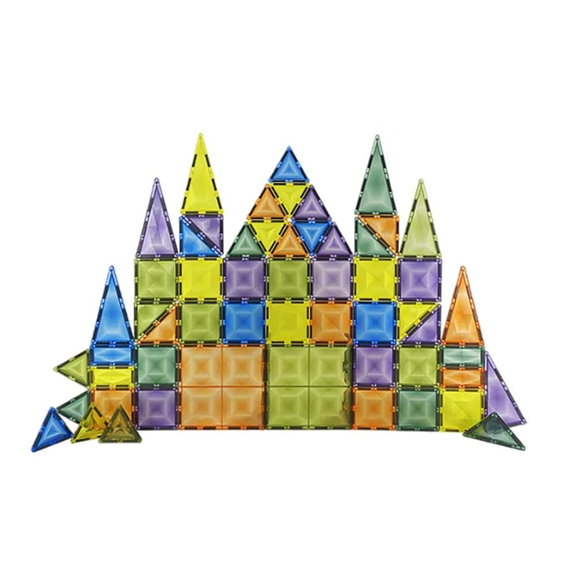 Mattoncini magnetici da 7,5 cm, blocchi magnetici da costruzione, giocattoli educativi Montessori per bambini