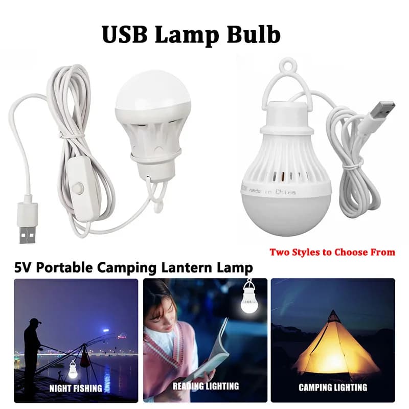 LED Camping Lamp, USB Emergency Light, Hanging Lamp for Tent, for Work, BBQ, Fishing, Repairs, Open Camping Equipment
