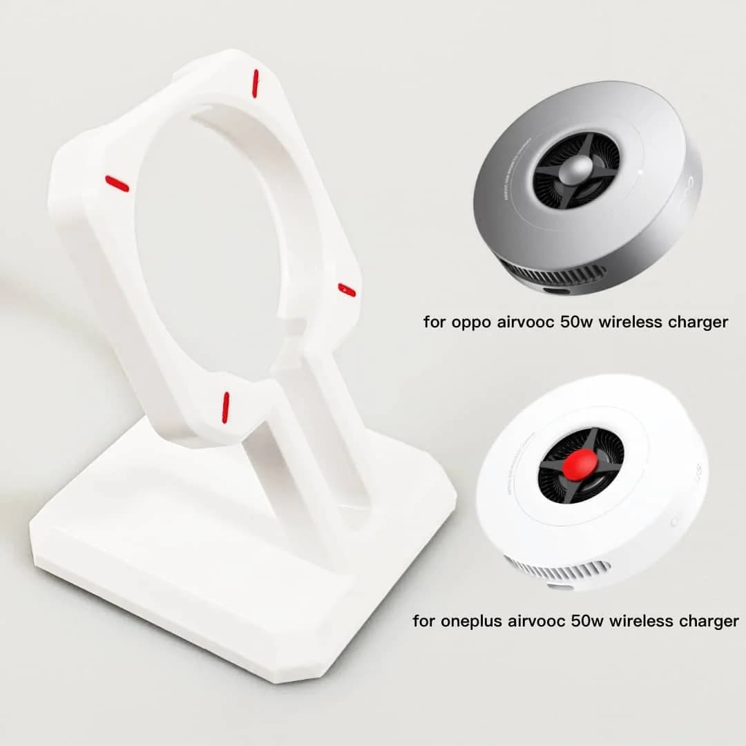 Supporto da Scrivania per Caricabatterie Wireless Magnetico Oppo OnePlus AirVOOC 50W, Base di Ricarica per Telefono