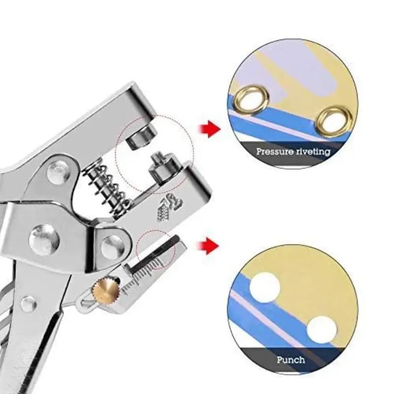 1 set 5mm metal eyelets punching loops for eyelets kit punching pliers installation tools for leather belt crafts shoes bags