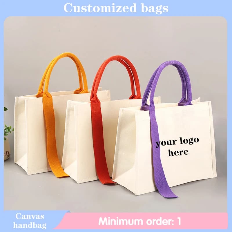 Borsa di tela portatile tridimensionale personalizzata per le donne Shopping Lavoro Scuola e viaggi Borsa tote semplice e alla moda di nuovo stile