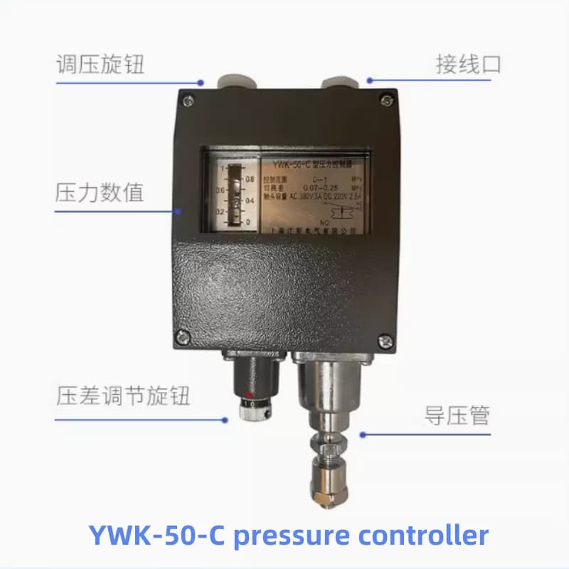 YWK-50-C regolatore di pressione 0-3.0/0-1.5mpa strumento di pressione di mantenimento della nave da cabina regolabile